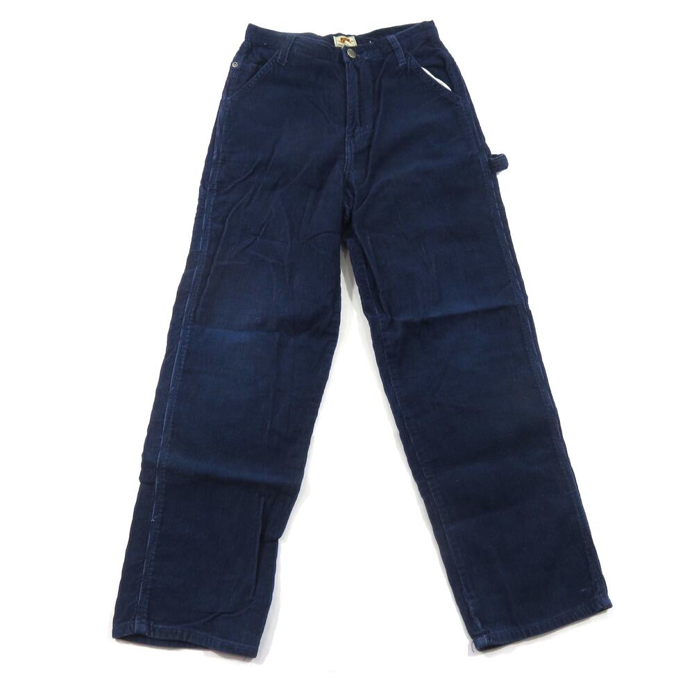 Route 66 Corduroy Carpenter Pants Blue Sz Youth 14 Measured 25x28 1990s